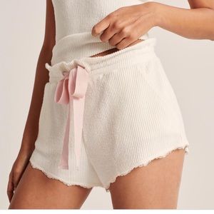 Abercrombie Cozy Ribbed Sleep Shorts